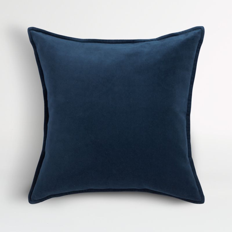 blue velvet pillow case