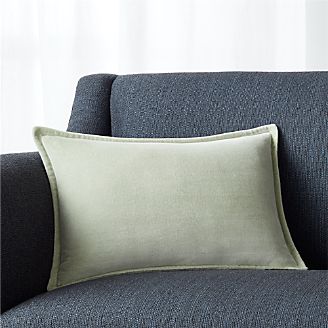 Brenner Sage Green 18"x12" Velvet Pillow