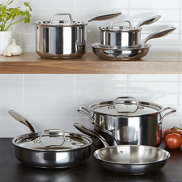 Breville ® Thermal Pro Stainless Steel 10-Piece Cookware Set | Crate ...