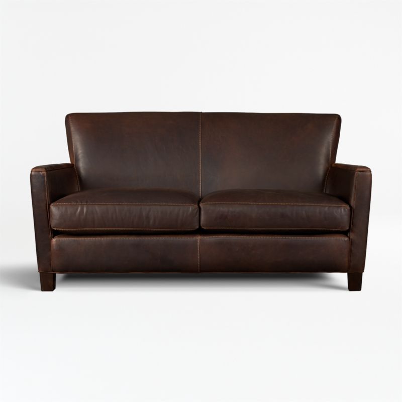 Briarwood Leather Loveseat Crate and Barrel