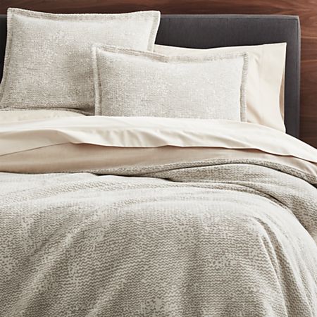 Brice Natural Patterned Duvet Covers And Pillow Shams Crate And