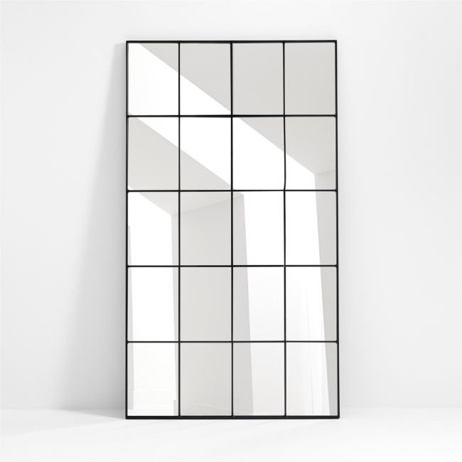 Online Designer Kitchen Bridget Classic Rectangular Floor Window Pane Mirror