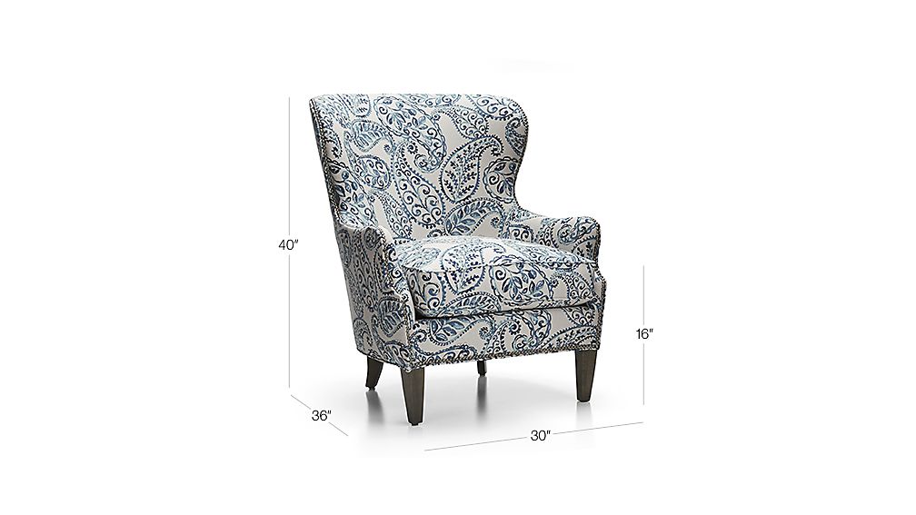 Brielle Wingback Chair Crate and Barrel