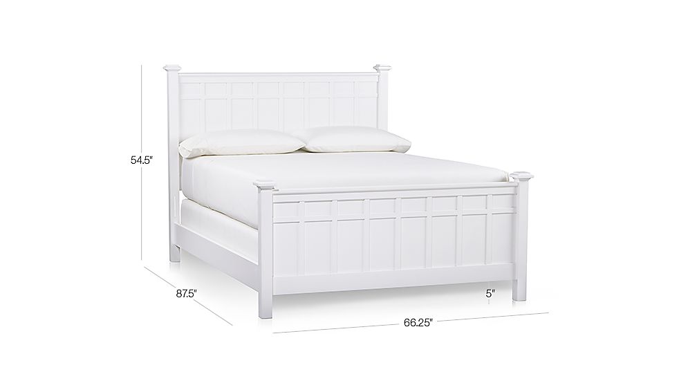 Brighton White Queen Bed in Beds & Headboards | Crate and Barrel