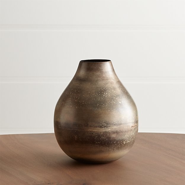 Cb2 Free Shipping >> Bringham Small Metal Vase + Reviews | Crate and Barrel Cb2 Free Shipping >> Bringham Small Metal Vase + Reviews | Crate and Barrel