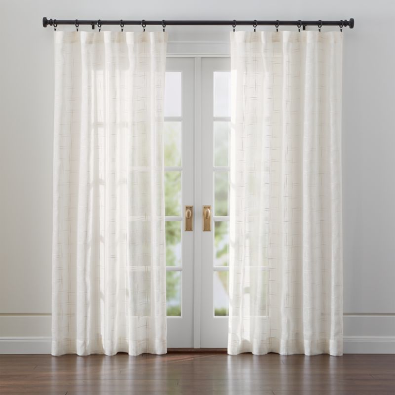 Briza Sheer Cream Linen Curtains Crate and Barrel