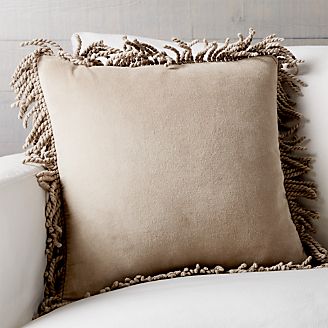 Brenner Hummus 18" Fringe Velvet Pillow