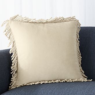 Brenner Sesame 18" Fringe Velvet Pillow