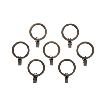 Set Of 7 Bronze Curtain Rings Reviews Crate And Barrel