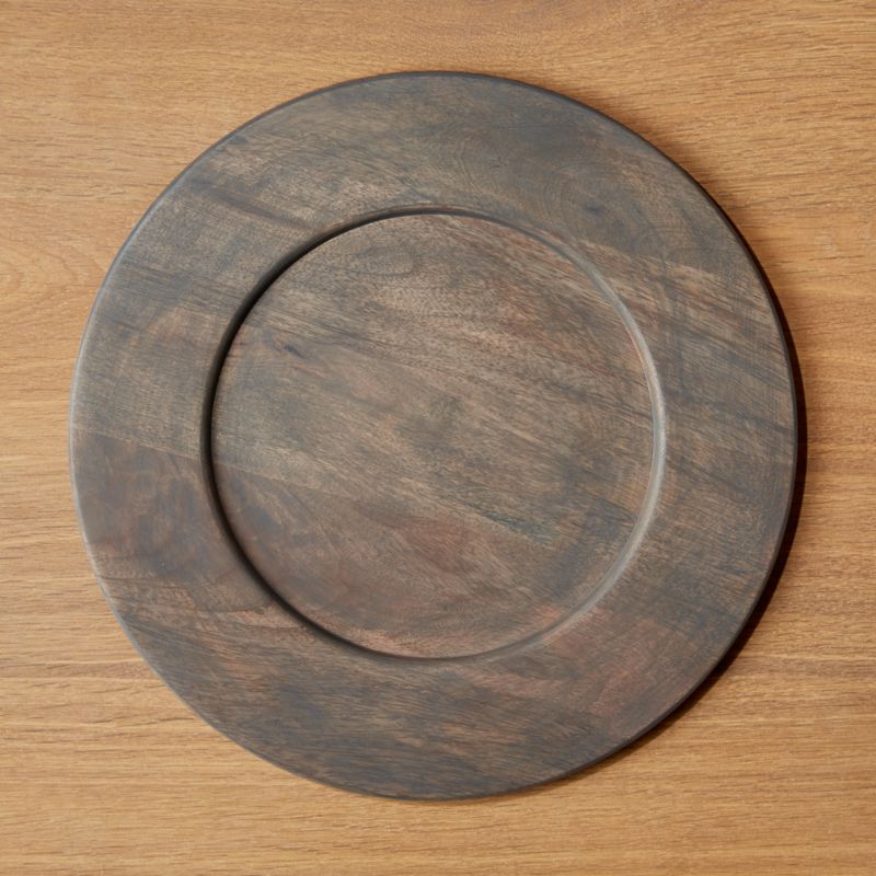 natural wood twig charger plates