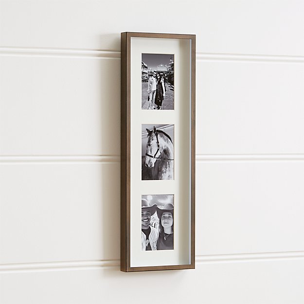 Brushed Antique Bronze 3-4x6 Frame | Crate and Barrel