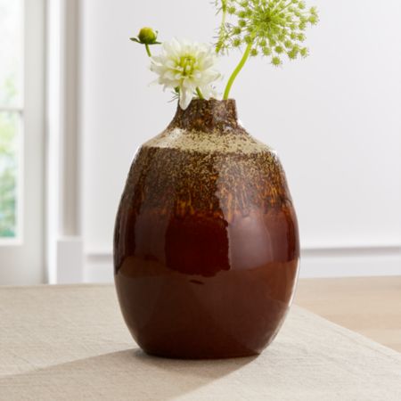 Bruna Burnt Orange Vase Reviews Crate And Barrel