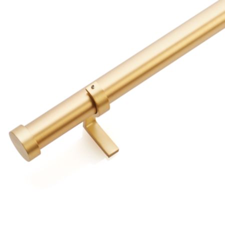 Cb Brushed Brass 1 25 Dia X88 120 Curtain Rod Set Reviews