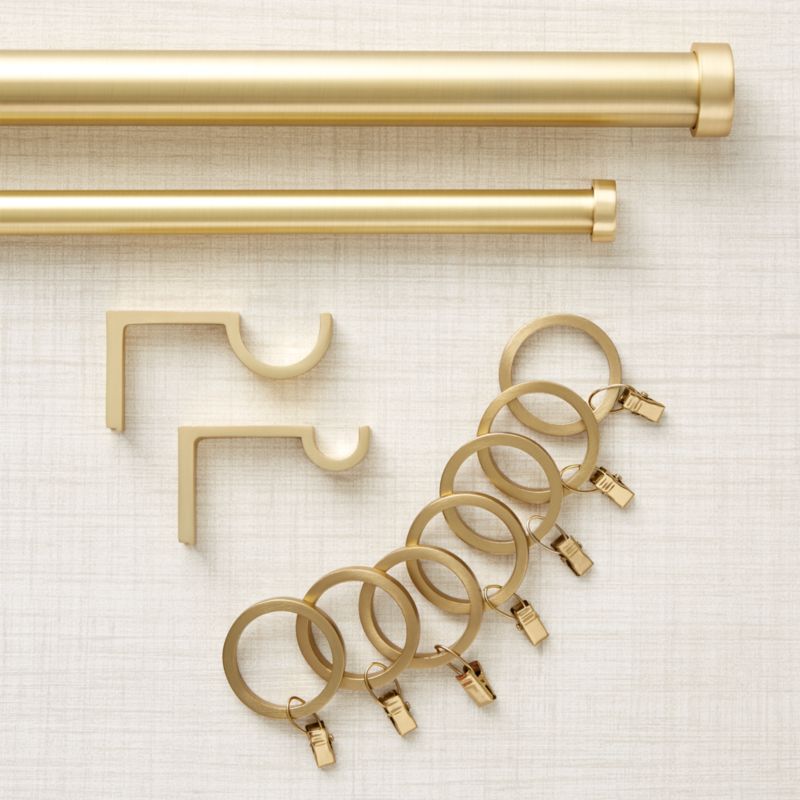 CB Brushed Brass Curtain Hardware Crate and Barrel