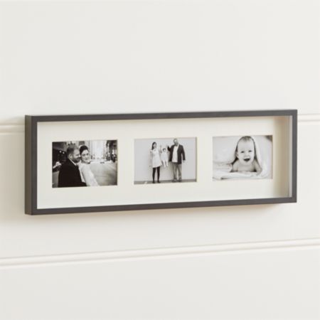 Brushed Gunmetal 3-4x6 Wall Frame