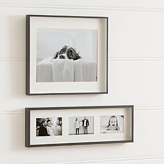 Picture Frames For Photos And Wall Art Crate Barrel Brushed Gunmetal Wall Frames