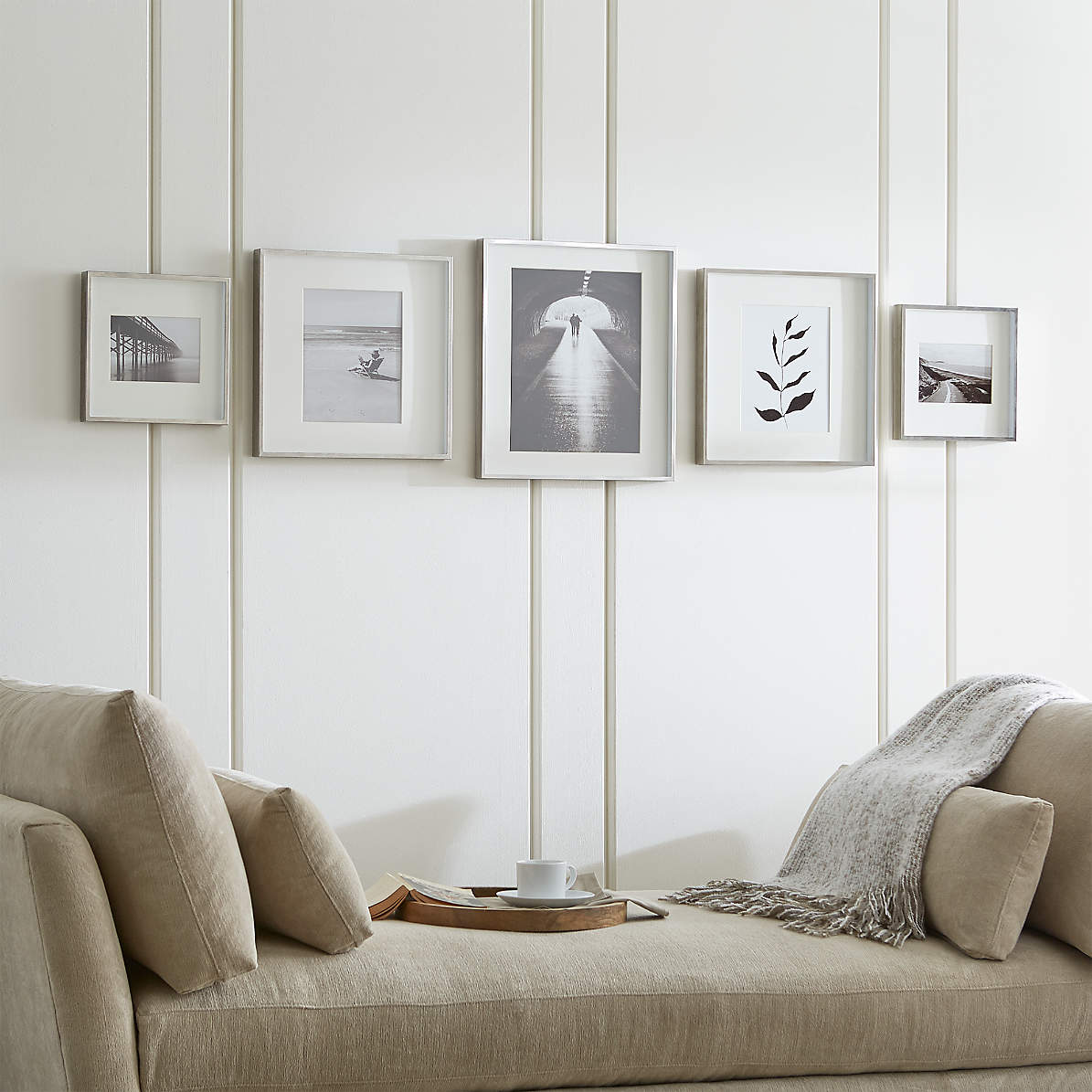 silver photo frames for wall