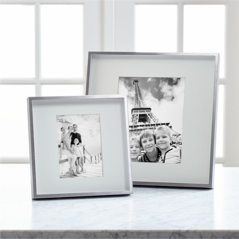 black and silver photo frames