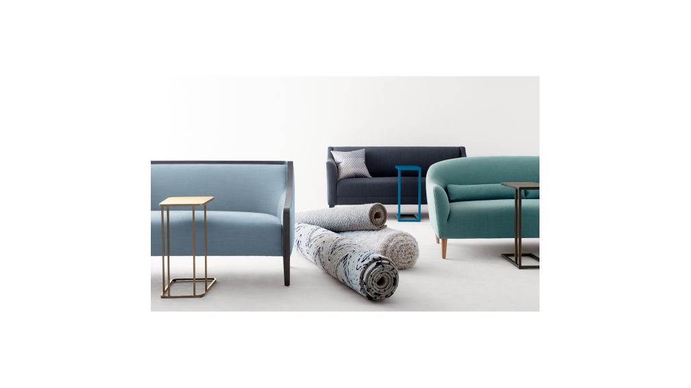 Margot Blue Loveseat in Sofas + Reviews Crate and Barrel