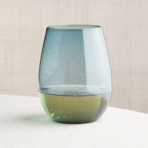Bubble Stemless Wine Glass + Reviews Crate and Barrel