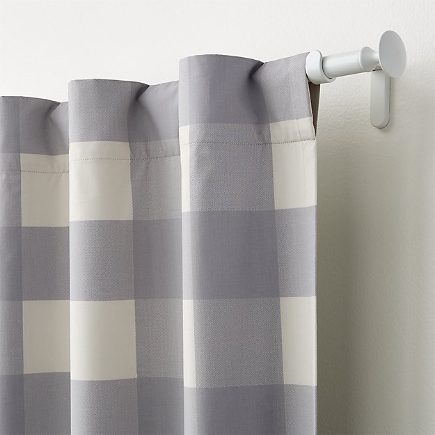 Grey Buffalo Check Blackout Curtain Crate And Barrel