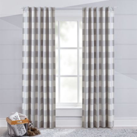 Grey Buffalo Check Blackout Curtain Crate And Barrel