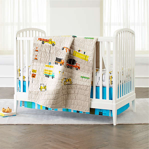 construction crib bedding