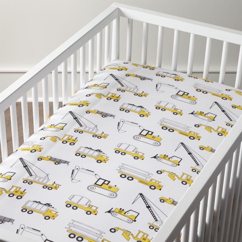 Organic Construction Crib Sheets + Reviews Crate and Barrel
