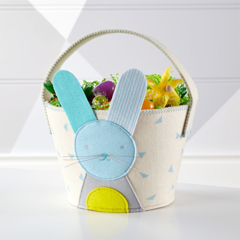 Blue Bunny Easter Basket for Kids in Bins & Baskets + Reviews Crate