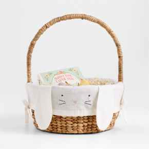 Image of Bunny Face Alabaster Ivory Kids Easter Basket Liner