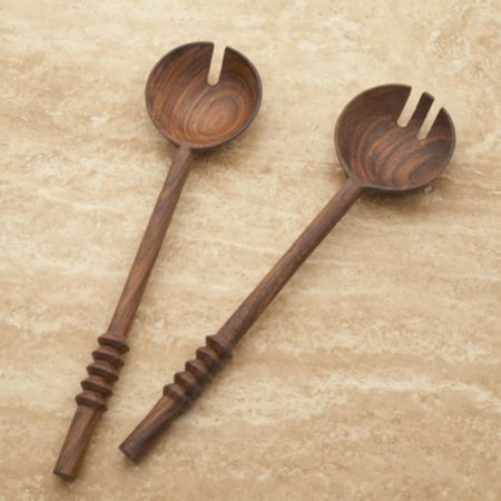 Acacia Burke Salad Servers Set Of 2 Reviews Crate And Barrel