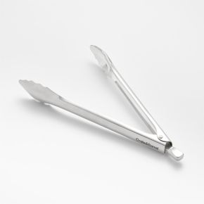 Image of Crate & Barrel 12" Stainless Steel Tongs