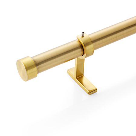 brass curtain rods with glass finials