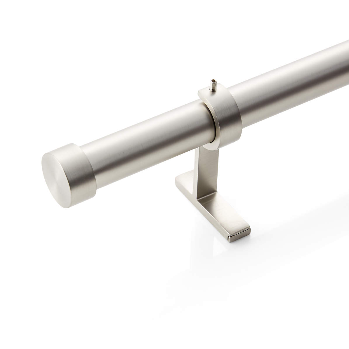 Cb Brushed Nickel End Cap Finial And Curtain Rod Set 24 48 Reviews Crate Barrel Cb Brushed Nickel End Cap Finial And