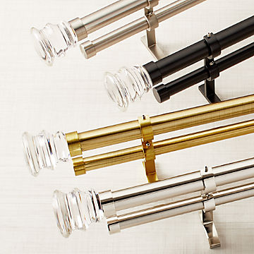 Curtain Rods Tie Backs Rings Hardware Crate And Barrel