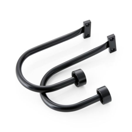 Cb Matte Black Curtain Tiebacks Set Of 2 Reviews Crate And Barrel