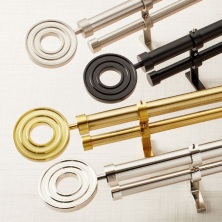 Cb Metal Ring Finial And Double Curtain Hardware Crate And