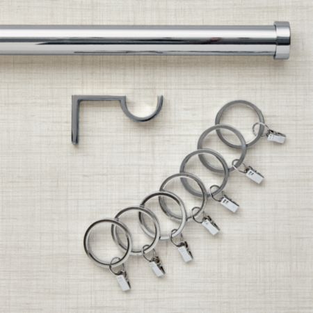 Cb Polished Silver Curtain Hardware Crate And Barrel Canada