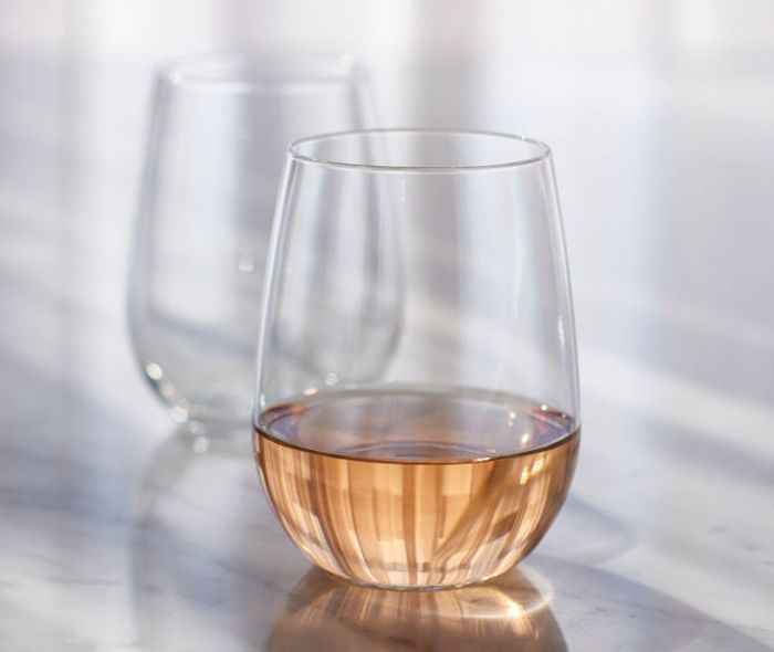 Rosé in a glass of wine.