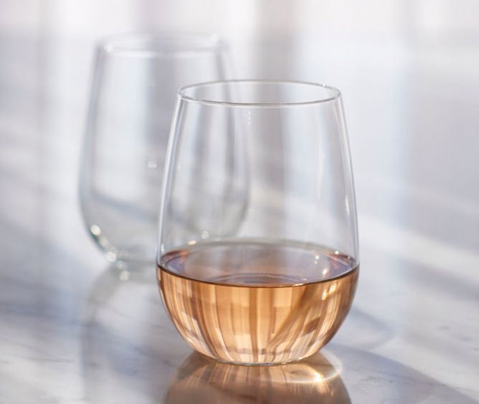 Rosé in a glass of wine.