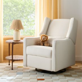 Image of Babyletto Kiwi Cream Electronic Swivel Glider Power Recliner Nursery Chair