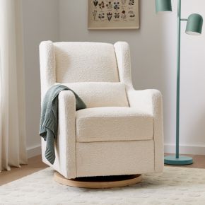 Image of Wally Ivory Boucle Nursery Glider Chair