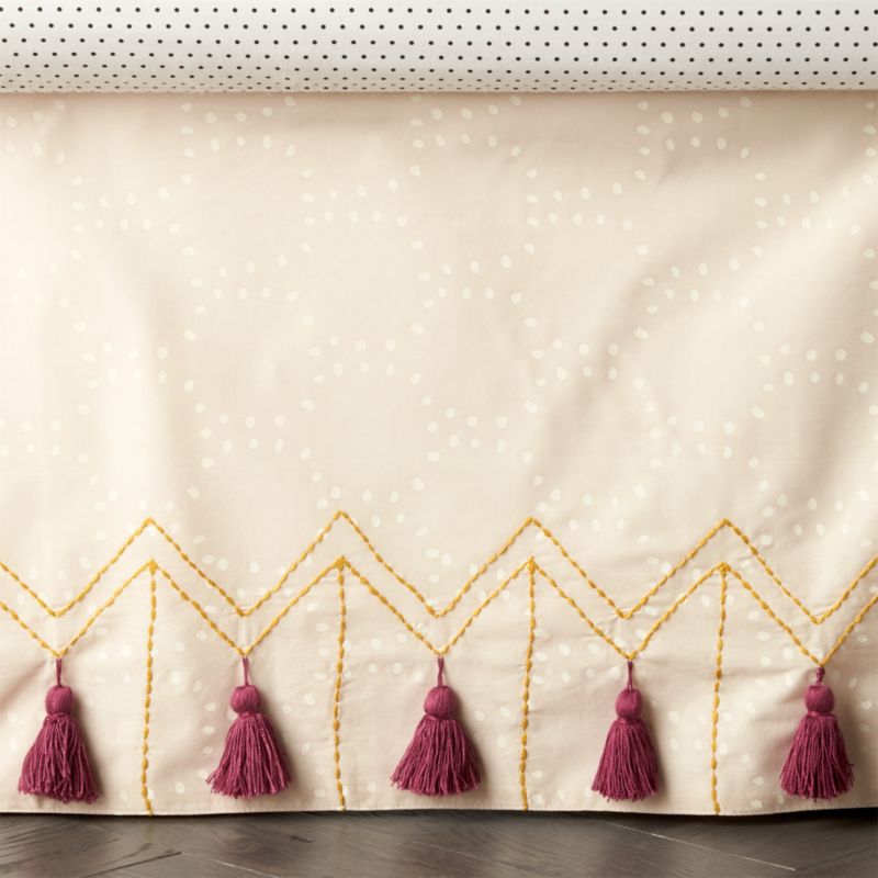 crib skirt with tassels