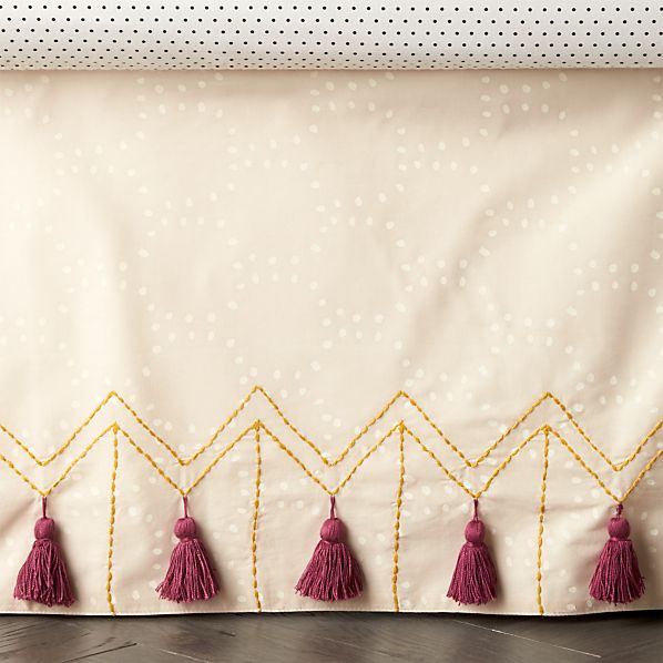 fringe crib skirt