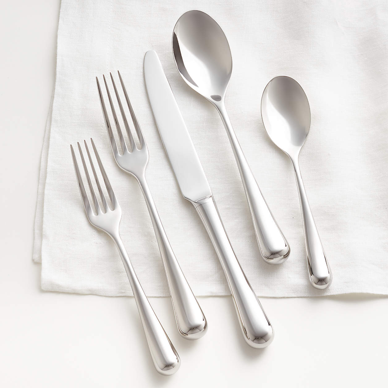 Caesna Air Silver Metallic Flatware