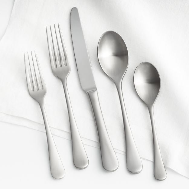 Caesna Satin Flatware Crate and Barrel