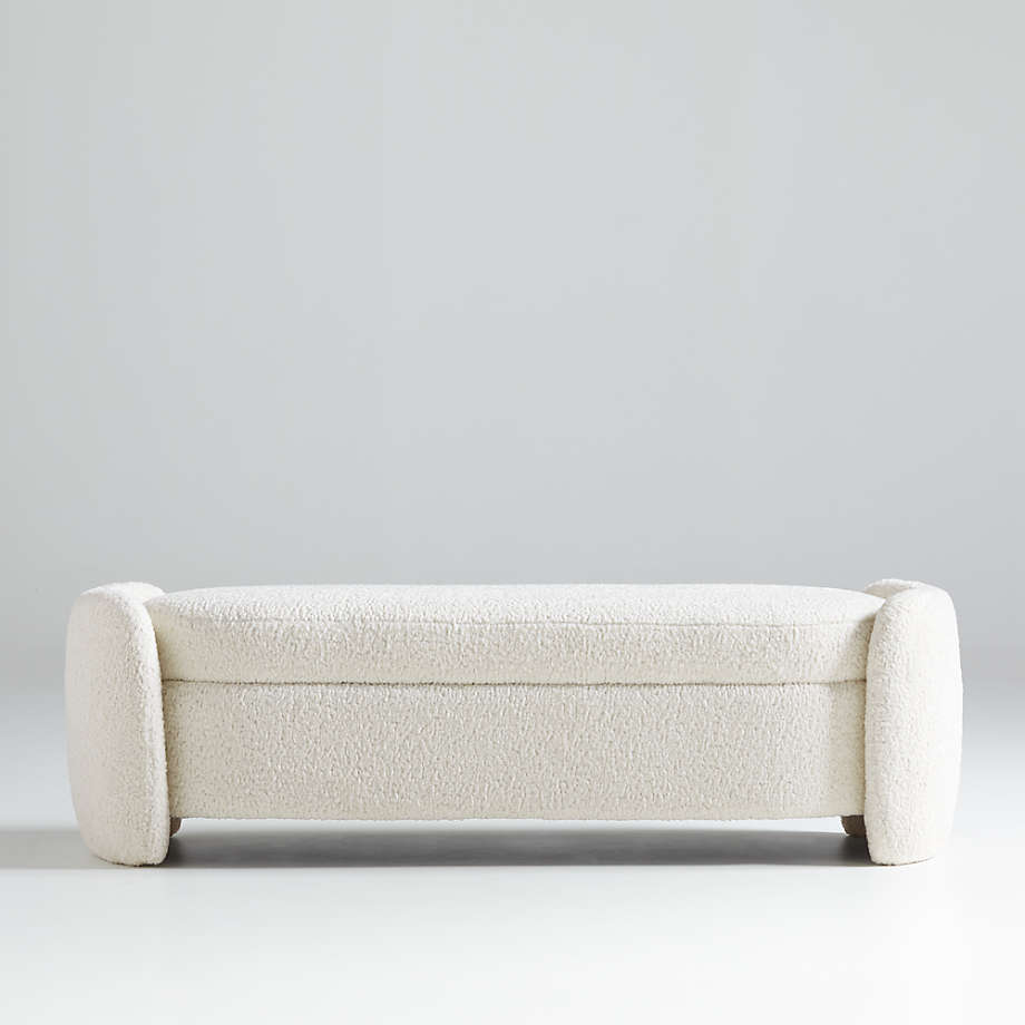 Crate And Barrel Calder Bench Calder 60" Storage Bench + Reviews | Crate and Barrel