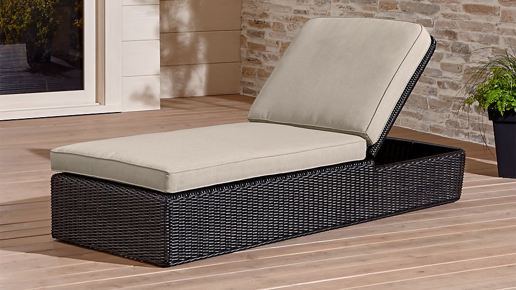 Calistoga Chaise Lounge With Sunbrella Cushion Crate And Barrel Calistoga Chaise Lounge With Sunbrella Cushion