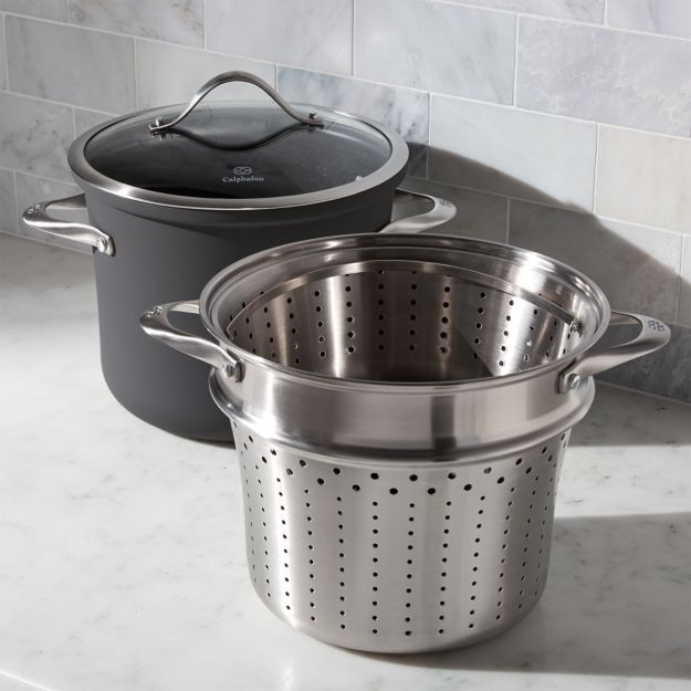 Calphalon Contemporary Non Stick 8 Qt Multipot With Lid Crate And Barrel 9284