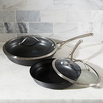 Calphalon Contemporary ™ Non-Stick 2-Piece Fry Pan Set with Lids